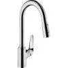 HANSGROHE Keukenkraan Focus M42 220 Met Uittrekbare Handdouche En SBox 71820000 Chroom