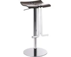 Mayer Sitzmöbel MAYER Barkruk Wave 86x39x39 Cm Chroom/bruin