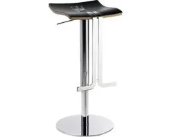 Mayer Sitzmöbel MAYER Barkruk Wave 86x39x39 Cm Chroom/zwart