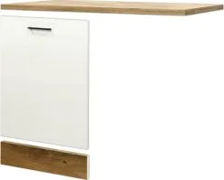 Spoelbakken Verkoop 3 Flex-Well FLEX WELL Vaatwasserpaneel Inclusief Plint En Werkblad Vintea Magnoliawit 110x60x85 Cm