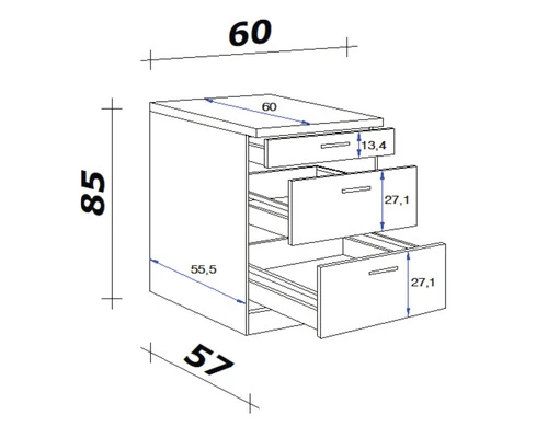 Flex-Well FLEX WELL Onderkast Samoa Wit 60x60x85 Cm 5 Flex-Well FLEX WELL Onderkast Samoa Wit 60x60x85 Cm - Afbeelding 5