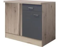 Flex-Well FLEX WELL Hoekonderkast Tiago Basaltgrijs 110x60x85 Cm