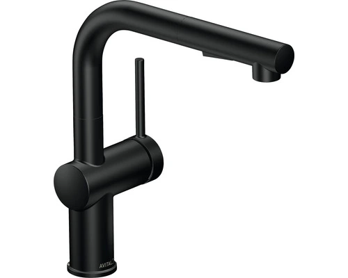 AVITAL Keukenkraan Hudson Met Uittrekbare Handdouche Mat Zwart 1 AVITAL Keukenkraan Hudson Met Uittrekbare Handdouche Mat Zwart