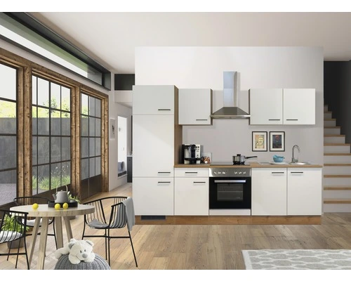 Flex-Well FLEX WELL Keukenblok Met Apparatuur Vintea Magnolia Mat 270x60 Cm 1 Flex-Well FLEX WELL Keukenblok Met Apparatuur Vintea Magnolia Mat 270x60 Cm