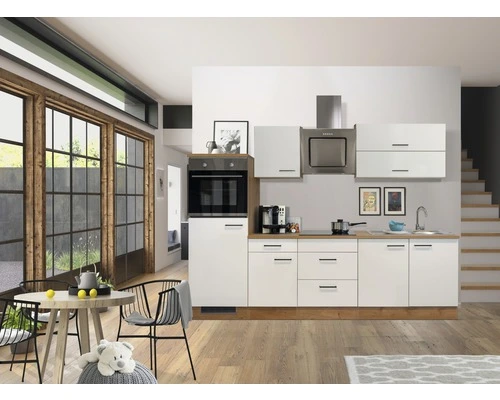 Flex-Well FLEX WELL Keukenblok Met Apparatuur Vintea Magnolia Mat 270x60 Cm 1 Flex-Well FLEX WELL Keukenblok Met Apparatuur Vintea Magnolia Mat 270x60 Cm