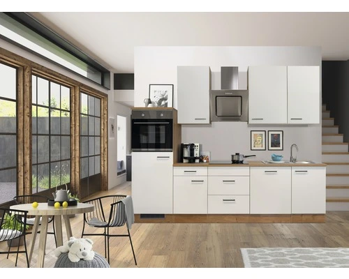 Flex-Well FLEX WELL Keukenblok Met Apparatuur Vintea Magnolia Mat 280x60 Cm 1 Flex-Well FLEX WELL Keukenblok Met Apparatuur Vintea Magnolia Mat 280x60 Cm