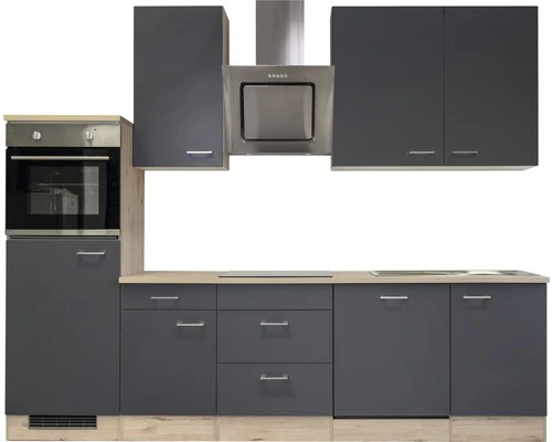 Flex-Well FLEX WELL Keukenblok Met Apparatuur Tiago Basaltgrijs Mat 280x60 Cm 8 Flex-Well FLEX WELL Keukenblok Met Apparatuur Tiago Basaltgrijs Mat 280x60 Cm - Afbeelding 8