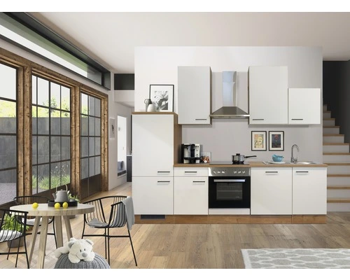 Flex-Well FLEX WELL Keukenblok Met Apparatuur Vintea Magnolia Mat 280x60 Cm 1 Flex-Well FLEX WELL Keukenblok Met Apparatuur Vintea Magnolia Mat 280x60 Cm