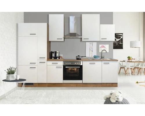 Flex-Well FLEX WELL Keukenblok Met Apparatuur Vintea Magnolia Mat 310x60 Cm 1 Flex-Well FLEX WELL Keukenblok Met Apparatuur Vintea Magnolia Mat 310x60 Cm