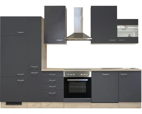 Flex-Well FLEX WELL Keukenblok Met Apparatuur Tiago Basaltgrijs Mat 310x60 Cm 9 Flex-Well FLEX WELL Keukenblok Met Apparatuur Tiago Basaltgrijs Mat 310x60 Cm - Afbeelding 9