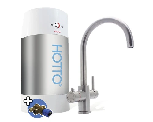 HOTTO Kokendwaterkraan Arco Combiset Incl. Mengventiel 8 L RVS 1 HOTTO Kokendwaterkraan Arco Combiset Incl. Mengventiel 8 L RVS