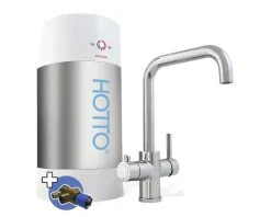 HOTTO Kokendwaterkraan Quadro Combiset Incl. Mengventiel 8 L Chroom