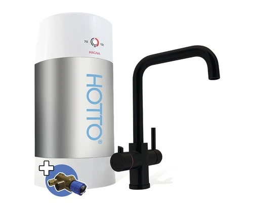 HOTTO Kokendwaterkraan Quadro Combiset Incl. Mengventiel 8 L Zwart 1 HOTTO Kokendwaterkraan Quadro Combiset Incl. Mengventiel 8 L Zwart