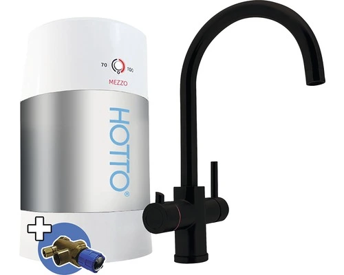 HOTTO Kokendwaterkraan Arco Combiset Incl. Mengventiel 5 L Zwart 1 HOTTO Kokendwaterkraan Arco Combiset Incl. Mengventiel 5 L Zwart