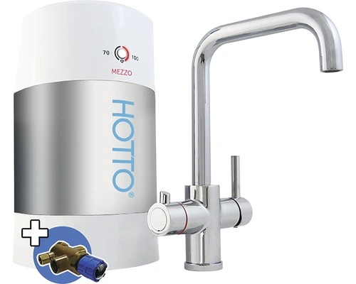 HOTTO Kokendwaterkraan Quadro Combiset Incl. Mengventiel 5 L Chroom 1 HOTTO Kokendwaterkraan Quadro Combiset Incl. Mengventiel 5 L Chroom