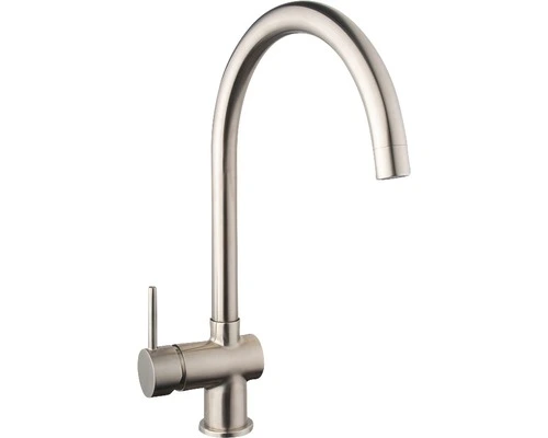 Keukenkraan Bent Geborsteld RVS 1 Keukenkraan Bent Geborsteld RVS