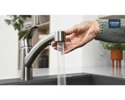 GROHE QUICKFIX GROHE Keukenkraan Met Uittrekbare Handdouche Start 2021 30307001 Chroom -Spoelbakken Verkoop DV 8 10469339 06 4c NL 20221025205228