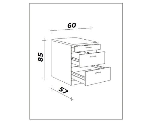 Flex-Well FLEX WELL Onderkast Samoa Wit 60x60x85 Cm 4 Flex-Well FLEX WELL Onderkast Samoa Wit 60x60x85 Cm - Afbeelding 4