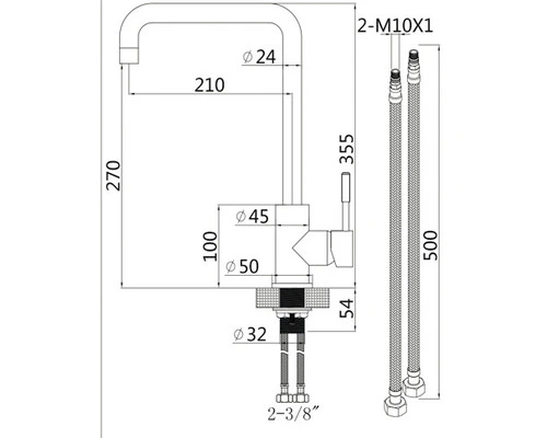 Differnz Keukenkraan Mat Chroom 4 Differnz Keukenkraan Mat Chroom - Afbeelding 4