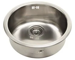 Opbouwspoelbak RVS Ø42 Cm Met Korfplug