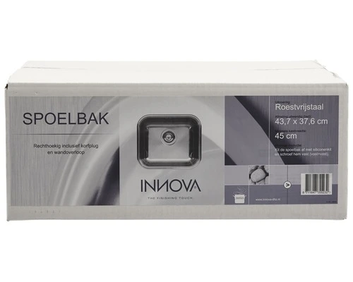 Opbouwspoelbak RVS Rechthoek 45,1x40,1 Cm Met Korfplug 3 Opbouwspoelbak RVS Rechthoek 45,1x40,1 Cm Met Korfplug - Afbeelding 3