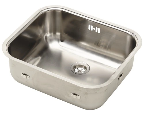 Inbouwspoelbak RVS Rechthoek 44,5x39,3 Cm Met Stop 3 Inbouwspoelbak RVS Rechthoek 44,5x39,3 Cm Met Stop - Afbeelding 3