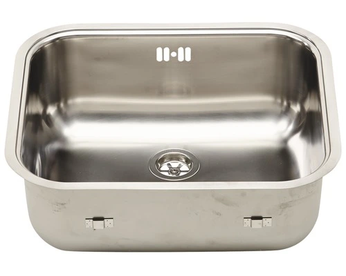 Inbouwspoelbak RVS Rechthoek 44,5x39,3 Cm Met Stop 4 Inbouwspoelbak RVS Rechthoek 44,5x39,3 Cm Met Stop - Afbeelding 4