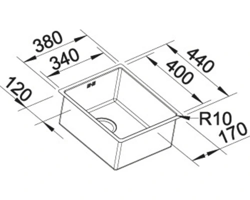 BLANCO Spoelbak Claron RVS Durinox® 38x44 Cm 3 BLANCO Spoelbak Claron RVS Durinox® 38x44 Cm - Afbeelding 3