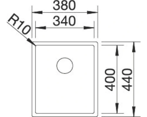 BLANCO Spoelbak Claron 340-IF Durinox® RVS Durinox® 38x44 Cm 2 BLANCO Spoelbak Claron 340-IF Durinox® RVS Durinox® 38x44 Cm - Afbeelding 2