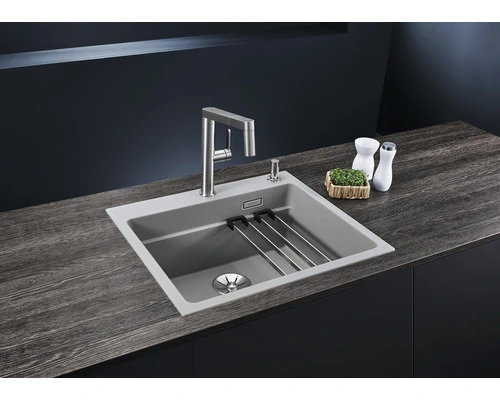 BLANCO Spoelbak Etagon 6 Alumetallic 60x51 Cm 2 BLANCO Spoelbak Etagon 6 Alumetallic 60x51 Cm - Afbeelding 2