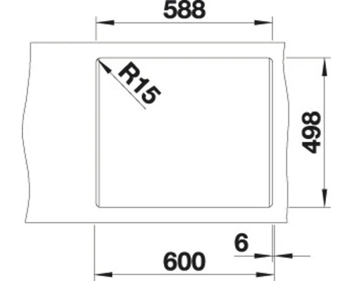 BLANCO Spoelbak Etagon 6 Alumetallic 60x51 Cm 4 BLANCO Spoelbak Etagon 6 Alumetallic 60x51 Cm - Afbeelding 4