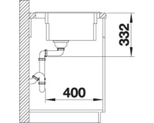 BLANCO Spoelbak Etagon 6 Alumetallic 60x51 Cm 6 BLANCO Spoelbak Etagon 6 Alumetallic 60x51 Cm - Afbeelding 6