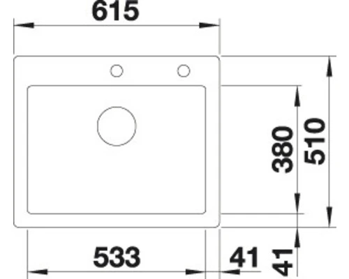 BLANCO Spoelbak Palona 6 Basalt 61,5x51 Cm 6 BLANCO Spoelbak Palona 6 Basalt 61,5x51 Cm - Afbeelding 6