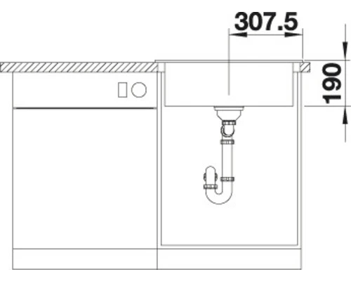 BLANCO Spoelbak Palona 6 Basalt 61,5x51 Cm 9 BLANCO Spoelbak Palona 6 Basalt 61,5x51 Cm - Afbeelding 9
