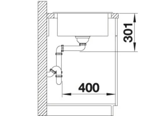 BLANCO Spoelbak Elon 45 S Antraciet 65x50 Cm 6 BLANCO Spoelbak Elon 45 S Antraciet 65x50 Cm - Afbeelding 6