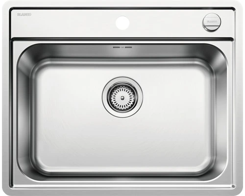 BLANCO Spoelbak Lemis RVS Geborstelde Afwerking 61,5x50 Cm 1 BLANCO Spoelbak Lemis RVS Geborstelde Afwerking 61,5x50 Cm