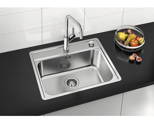 BLANCO Spoelbak Lemis RVS Geborstelde Afwerking 61,5x50 Cm 2 BLANCO Spoelbak Lemis RVS Geborstelde Afwerking 61,5x50 Cm - Afbeelding 2