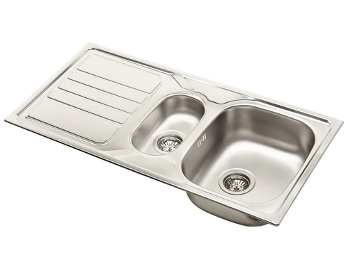 Opbouwspoelbak RVS Anderhalf 100x50 Cm Met Afdruip 2 Opbouwspoelbak RVS Anderhalf 100x50 Cm Met Afdruip - Afbeelding 2