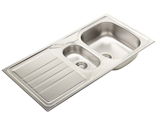 Opbouwspoelbak RVS Anderhalf 100x50 Cm Met Afdruip 3 Opbouwspoelbak RVS Anderhalf 100x50 Cm Met Afdruip - Afbeelding 3