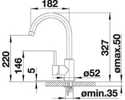 BLANCO Keukenkraan Mida Alumetallic 12 BLANCO Keukenkraan Mida Alumetallic -Spoelbakken Verkoop DV 8 5752719 03 4c CZ 20190914211654