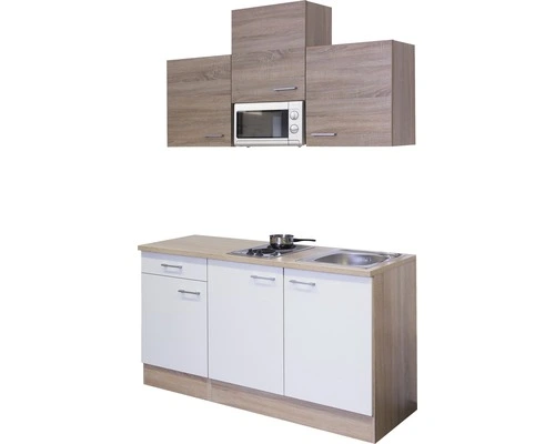 Flex-Well FLEX WELL Minikeuken Met Apparatuur Samoa Wit En Sonoma Eiken Mat 150,5x60 Cm 3 Flex-Well FLEX WELL Minikeuken Met Apparatuur Samoa Wit En Sonoma Eiken Mat 150,5x60 Cm - Afbeelding 3