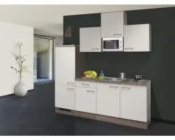 Flex-Well FLEX WELL Keukenblok Met Apparatuur Eico Magnoliawit Mat 210x60 Cm