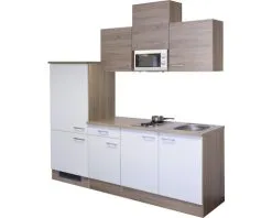 Flex-Well FLEX WELL Keukenblok Met Apparatuur Samoa Wit En Sonoma Eiken Mat 210x60 Cm -Spoelbakken Verkoop DV 8 5769511 04 4c DE 20170623082616