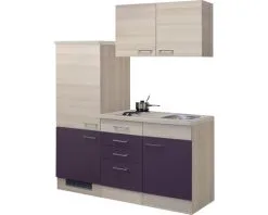 Flex-Well FLEX WELL Minikeuken Met Apparatuur Focus Acacia En Aubergine Mat 160x60 Cm -Spoelbakken Verkoop DV 8 5769517 01 4c DE 20170606084112