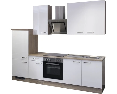 Flex-Well FLEX WELL Keukenblok Met Apparatuur Valero Wit Hoogglans 270x60 Cm 5 Flex-Well FLEX WELL Keukenblok Met Apparatuur Valero Wit Hoogglans 270x60 Cm - Afbeelding 5