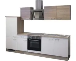 Flex-Well FLEX WELL Keukenblok Met Apparatuur Samoa Wit En Sonoma Eiken Mat 270x60 Cm -Spoelbakken Verkoop DV 8 5769553 03 4c DE 20170623085518