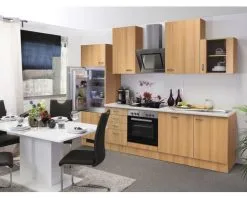 Flex-Well FLEX WELL Keukenblok Met Apparatuur Nano Beuken-decor Mat 280x60 Cm