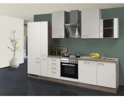 Flex-Well FLEX WELL Keukenblok Met Apparatuur Eico Magnoliawit Mat 310x60 Cm