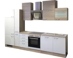 Flex-Well FLEX WELL Keukenblok Met Apparatuur Samoa Wit En Sonoma Eiken Mat 310x60 Cm -Spoelbakken Verkoop DV 8 5769616 03 4c DE 20170623090330