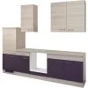 Flex-Well FLEX WELL Keukenblok Zonder Apparatuur Focus Acacia En Aubergine Mat 270x60 Cm